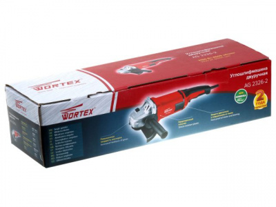 Двуручная углошлифмашина WORTEX AG 2326-2 в кор. (2100 Вт, диск 230х22 мм, плавный пуск, поворотная рукоятка) (AG2326200029) фото в интернет-магазине "Салмет"