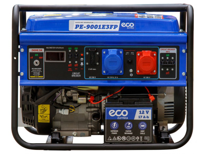 Электростанция (генератор бензиновый) ECO PE-9001E3FP (электростарт, 6,5 кВт, 380/220 В, бак 25.0 л, вес 75 кг) (PE-9001E3FP) фото в интернет-магазине "Салмет"