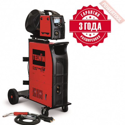 Сварочный полуавтомат TELWIN ELECTROMIG 550 SYNERGIC BASE (generator+feeder) фото в интернет-магазине "Салмет"