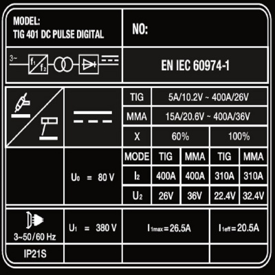 Аппарат аргонодуговой сварки FOXWELD SAGGIO TIG 401 DC PULSE DIGITAL фото в интернет-магазине "Салмет"