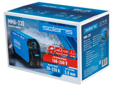 Сварочный инвертор SOLARIS MMA-230 фото в интернет-магазине "Салмет"