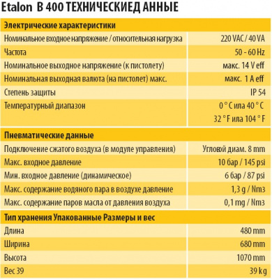 Ручная установка нанесения порошковой краски ETALON В400 с вибростолом фото в интернет-магазине "Салмет"