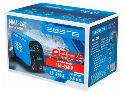 Сварочный инвертор SOLARIS MMA-260 фото в интернет-магазине "Салмет"
