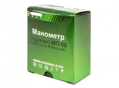 Манометр КЕДР ТМ2 пропан, (0-0,6 МПа, кл.2,5, М12Х1,5) С3Н8-У фото в интернет-магазине "Салмет"